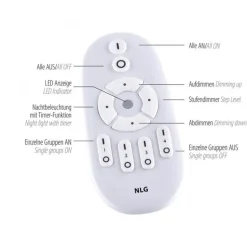 Dimmbare LED Deckenleuchte Fernbedienung Weiß RGB flach