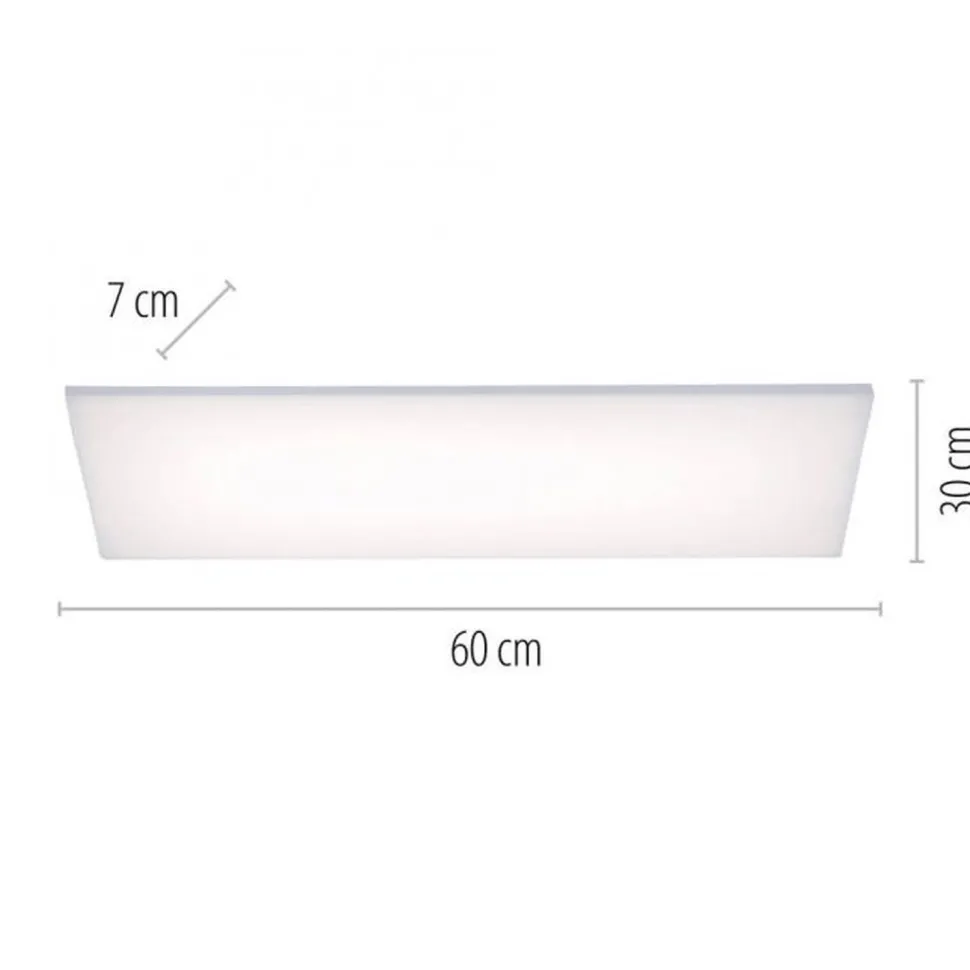 Dimmbare LED Deckenleuchte Fernbedienung Weiß RGB flach