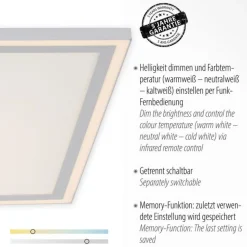 Dimmbare LED Deckenleuchte Fernbedienung 6900 lm 67 cm