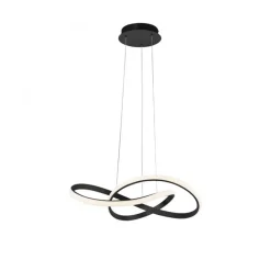 Dimmbare LED Hängeleuchte Metall Schwarz 3000 K L:57 cm