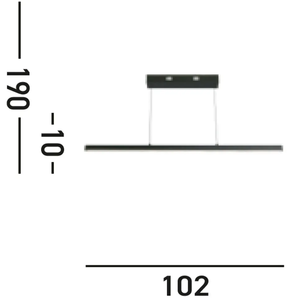 Dimmbare LED Pendelleuchte Schwarz Metall 101,5 cm 29 W