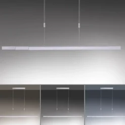 Dimmbare LED Pendelleuchte Touch 179 cm in Aluminium