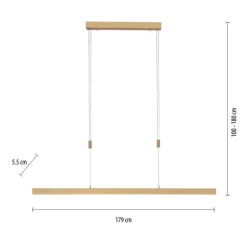 Dimmbare LED Pendelleuchte Touch 4680 lm in Messing