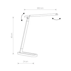 Dimmbare LED Schreibtischlampe Touch 7,5W flexibel