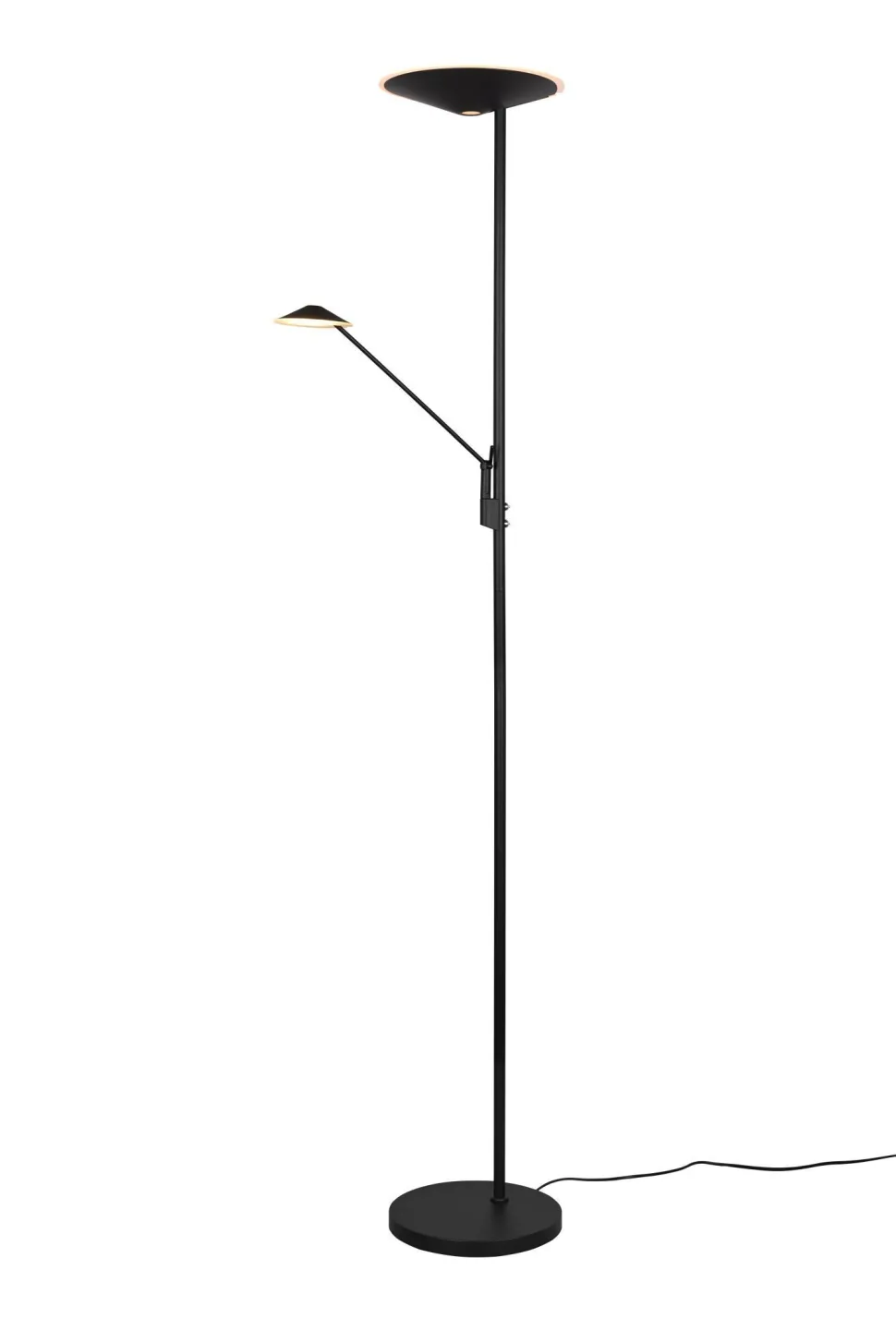 Dimmbare LED Stehlampe flexibel 180 cm Schwarz Lesen