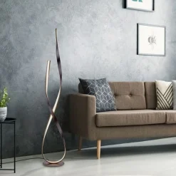 Dimmbare LED Stehlampe in Rostbraun 140 cm 3000 K 26 W