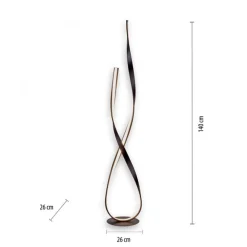 Dimmbare LED Stehlampe in Rostbraun 140 cm 3000 K 26 W