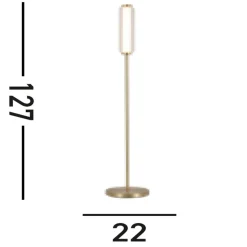 Dimmbare LED Stehleuchte Glas Metall 797 lm 127 cm 10 W
