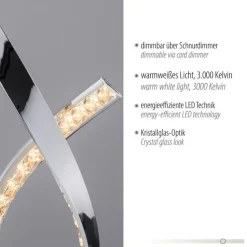 Dimmbare LED Tischlampe in Chrom 38,5 cm 1375 lm 11 W