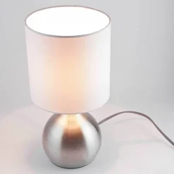 Dimmbare Touch Schreibtischleuchte Touchdimmer Modern silbern