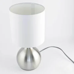 Dimmbare Touch Schreibtischleuchte Touchdimmer Modern silbern