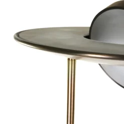 Dimmbarer LED Deckenfluter mit Lesearm in Bronze 185 cm