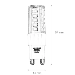 Dimmbares LED Leuchtmittel G9 4 Watt 3000 K 365 lm - LM103