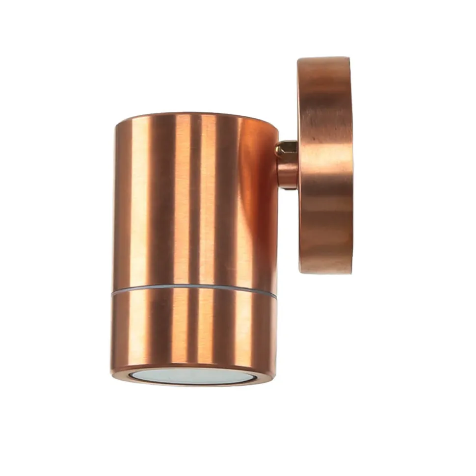 Down Strahler Wand außen in Kupfer aus Messing IP54