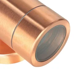 Down Strahler Wand außen in Kupfer aus Messing IP54