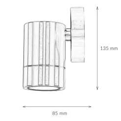 Down Strahler Wand außen in Kupfer aus Messing IP54