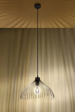 Draht Hängelampe Schwarz Ø40cm E27 Pendelleuchte