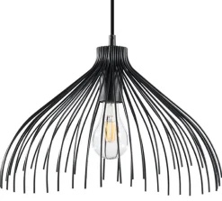 Draht Hängelampe Schwarz Ø40cm E27 Pendelleuchte