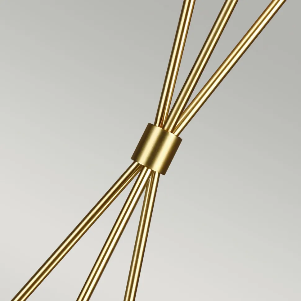 Dreibein Stehleuchte Weiß Messing 140 cm Stoff Metall