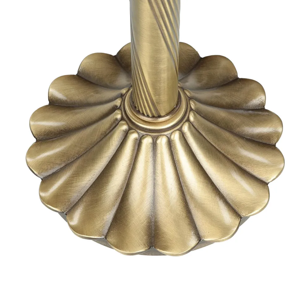 Echte Messing Tischleuchte Orange Glas Schirm