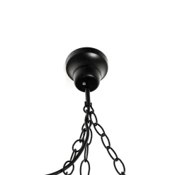 Echt-Holz Hängelampe Glas Metall Landhausstil E27