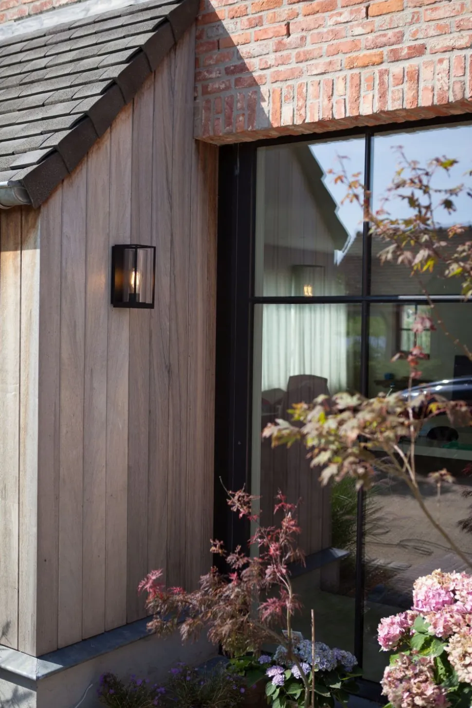 Eckige Außenlampe ELLAYINA Anthrazit IP44 Haus Balkon