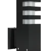 Eckige Außenlampe Schwarz IP54 H:25cm wetterfest