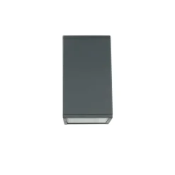 Eckige Außenleuchte Anthrazit IP54 H:20 cm E27