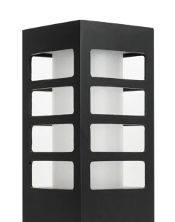 Eckige Außenleuchte Schwarz IP54 H:25cm wetterfest