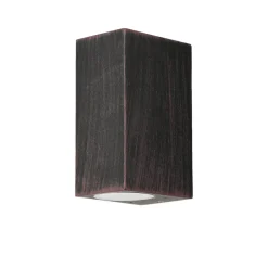 Eckige Außenleuchte Up & Down AALBORG Braun Antik