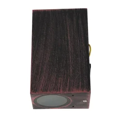 Eckige Außenleuchte Up & Down AALBORG Braun Antik