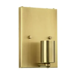 Eckige Wandleuchte Stoff Creme Messing E27 NADATILA