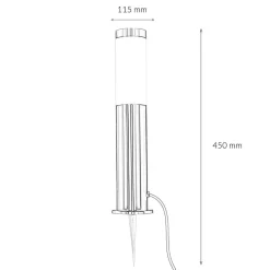 Edelstahl Außenleuchte mit Kabel + Stecker