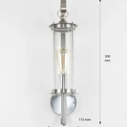 Edelstahl Laterne für die Wand Außenleuchte