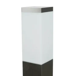 Edelstahl Pollerleuchte in Silber 65cm eckig E27