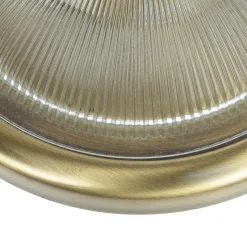 Edle Deckenleuchte ELENI Riffelglas rund Wohnzimmer