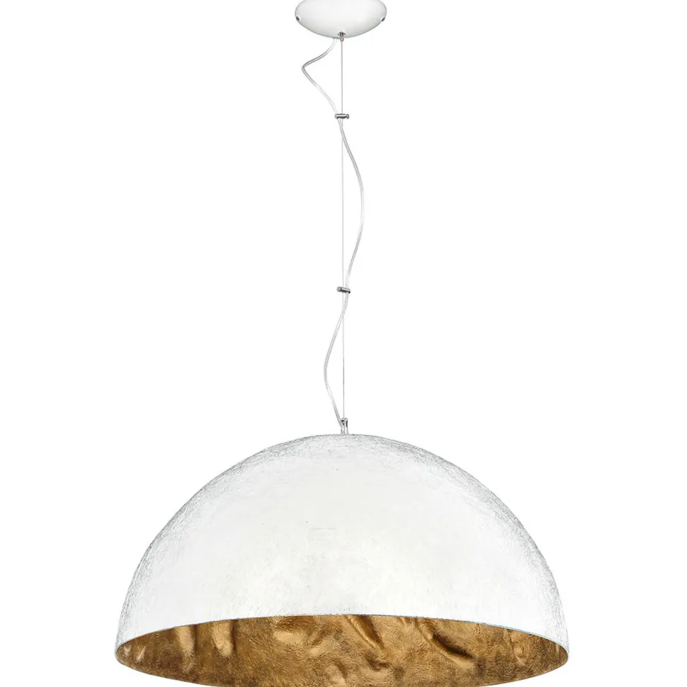Edle Hängelampe SIMI Ø62cm Weiß Gold Esstisch