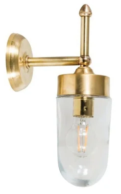 Edle Wandlampe Glas Messing Außen Hof Balkon MILOS