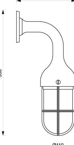 Edle Wandlampe NAPOLI Messing Glas Maritim Antik