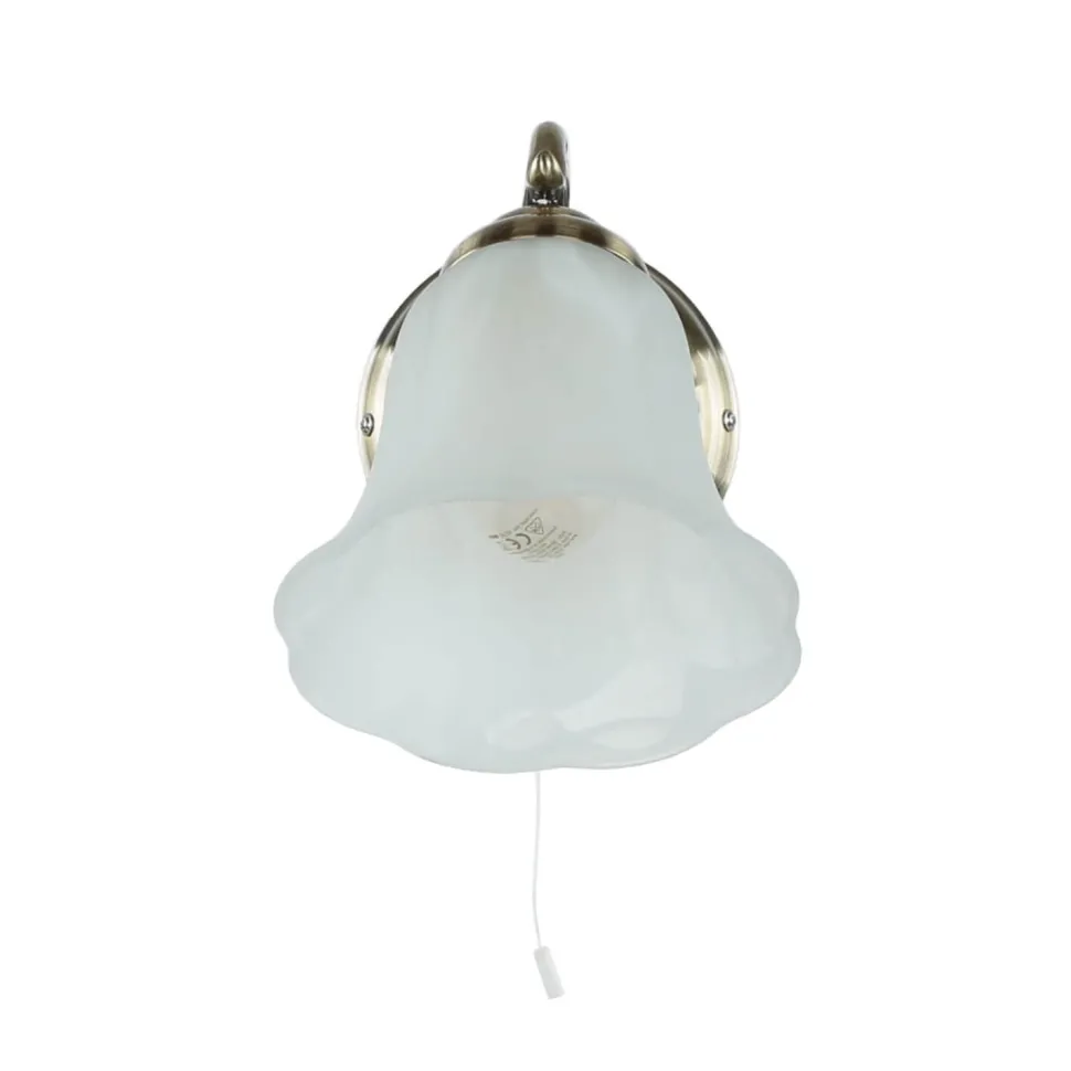 Edle Wandlampe ORCHIDEA Jugendstil Alabaster Glas