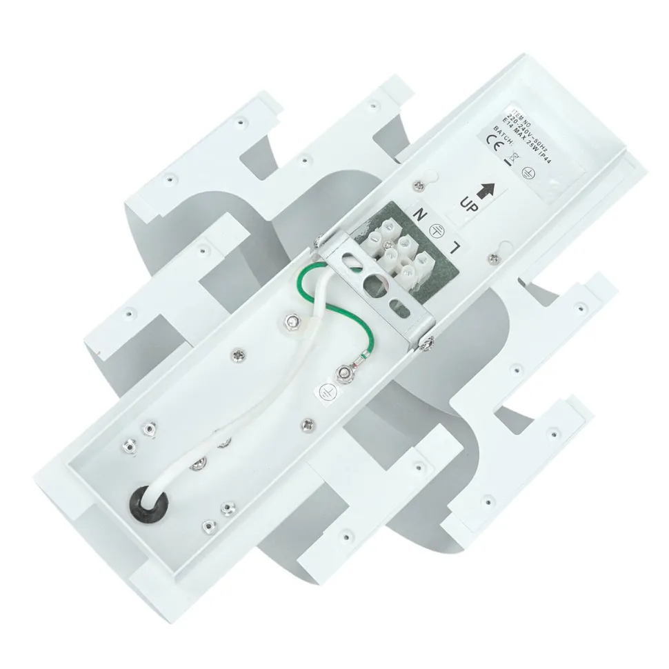 Edle Wandlampe Weiß Lichtmuster