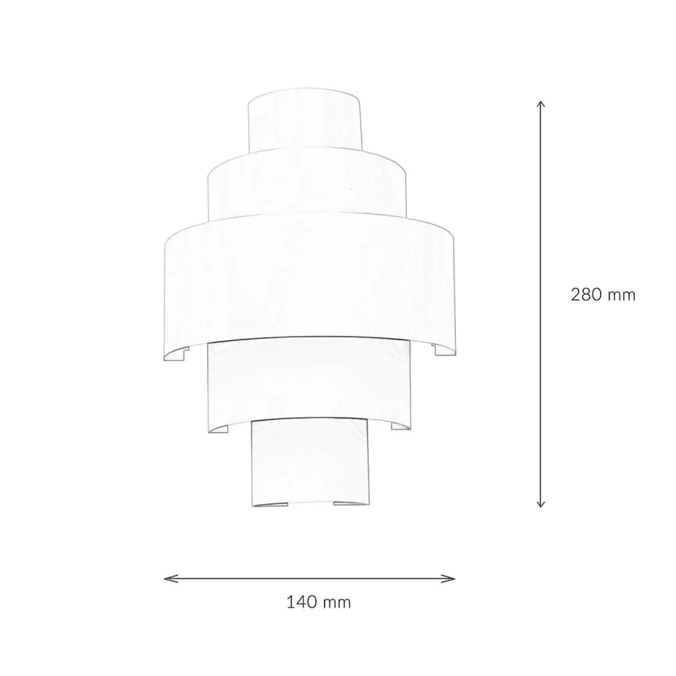 Edle Wandlampe Weiß Lichtmuster