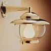 Edle Wandleuchte Außen Messing Glas Maritim IP43