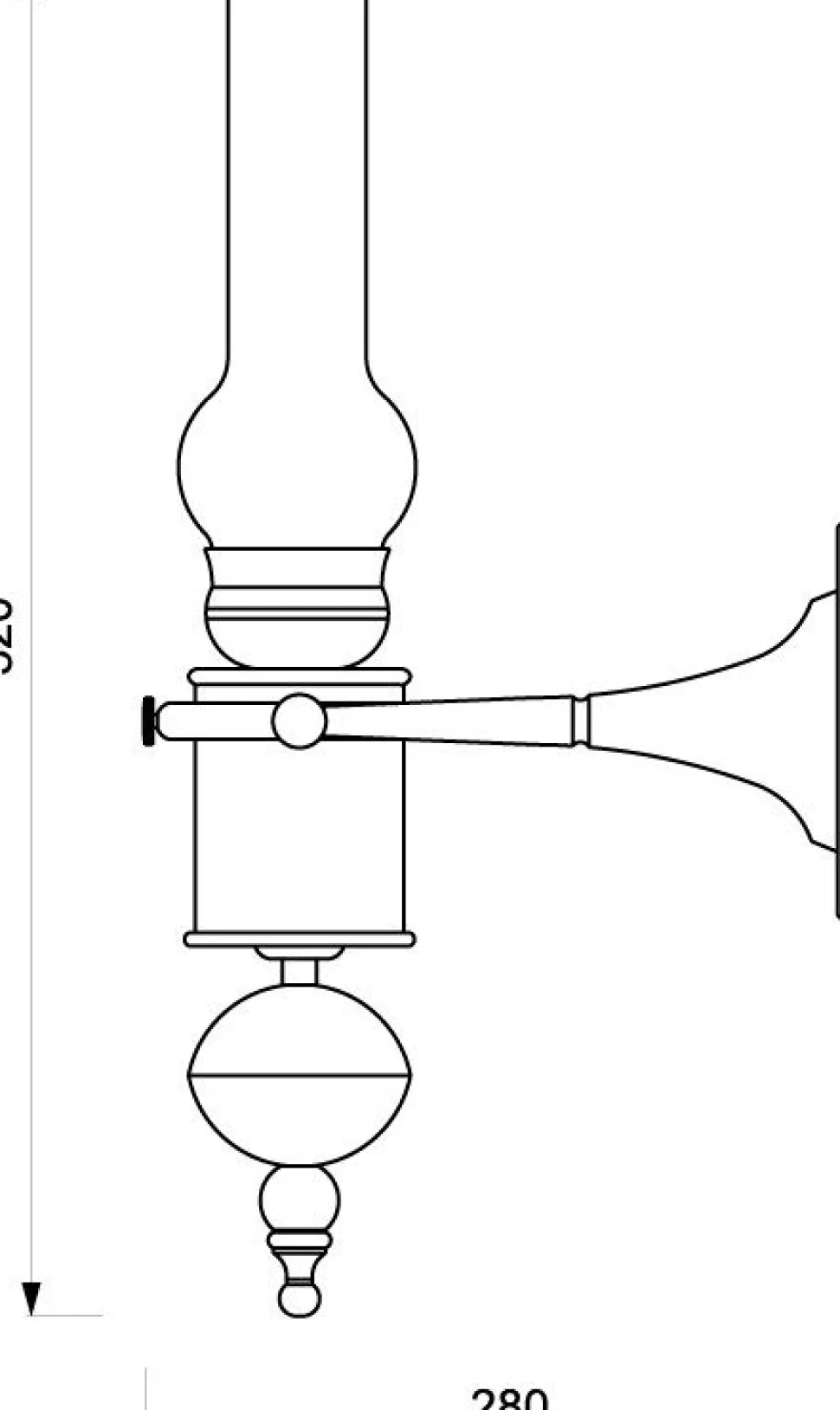 Edle Wandleuchte GRETA Messing Jugendstil Antik
