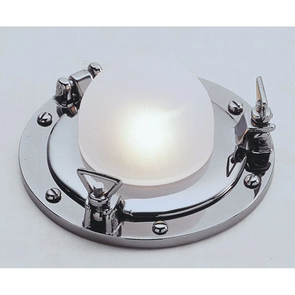 Einbau Deckenleuchte Chrom aus Messing rund Premium