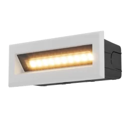 Einbauleuchte Wand LED Metall IP65 Weiß eckig 400 lm