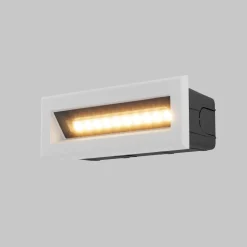 Einbauleuchte Wand LED Metall IP65 Weiß eckig 400 lm