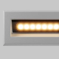 Einbauleuchte Wand LED Metall IP65 Weiß eckig 400 lm