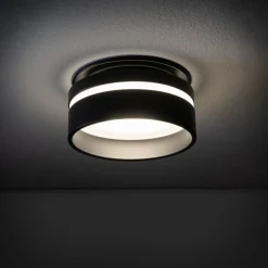 Einbaustrahler GU10 Ø 8 cm Schwarz Aluminium Modern