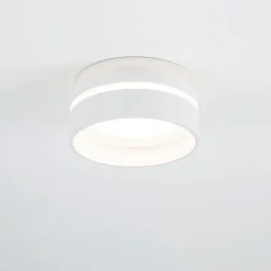 Einbaustrahler GU10 Ø 8 cm Weiß Aluminium Modern OBID